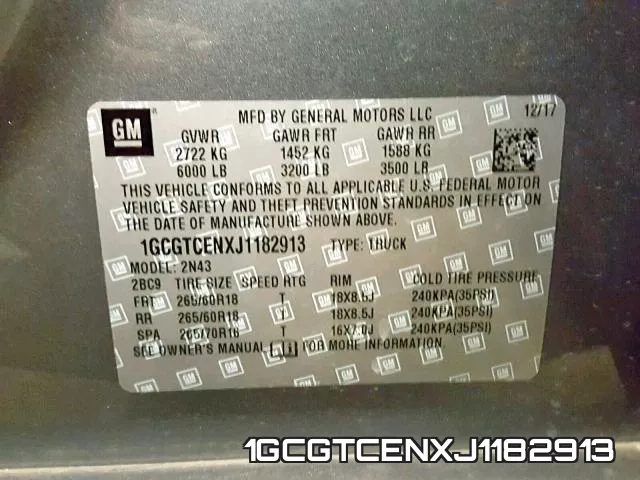 1GCGTCENXJ1182913 фото 2