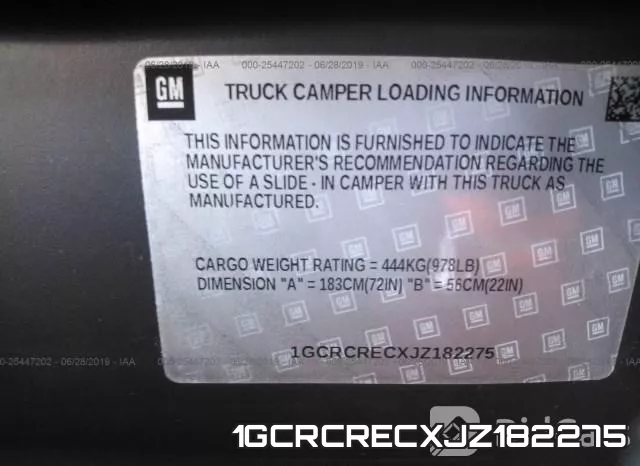 1GCRCRECXJZ182275 фото 10