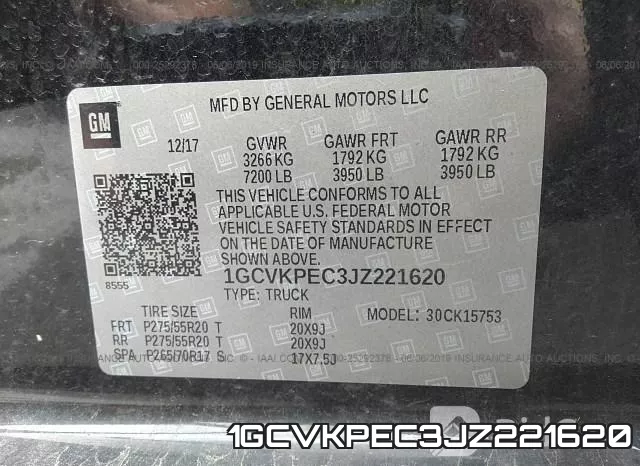 1GCVKPEC3JZ221620 фото 10