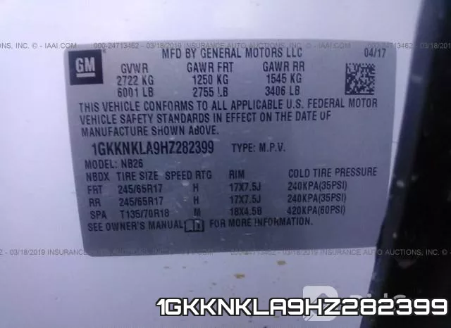 1GKKNKLA9HZ282399 фото 10