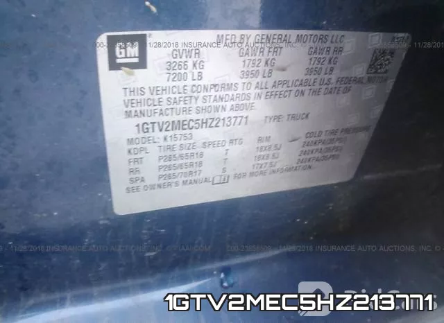 1GTV2MEC5HZ213771 фото 10