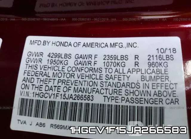 1HGCV1F15JA266583 фото 10