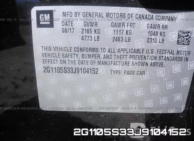 2G1105S33J9104152 фото 10