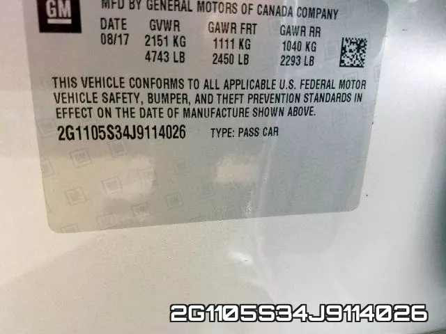 2G1105S34J9114026 фото 2