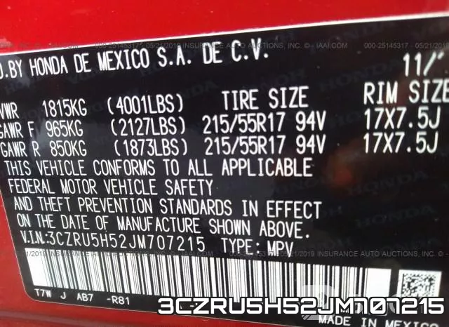 3CZRU5H52JM707215 фото 10