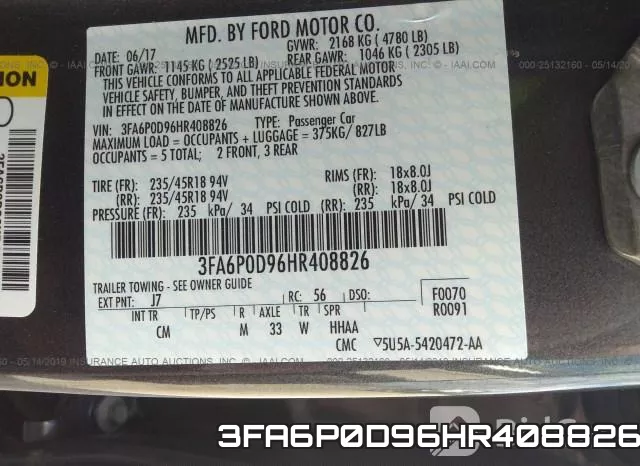 3FA6P0D96HR408826 фото 10