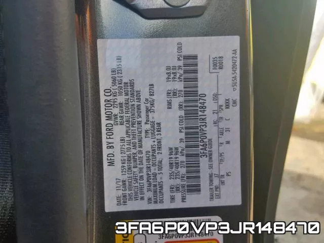 3FA6P0VP3JR148470 фото 2