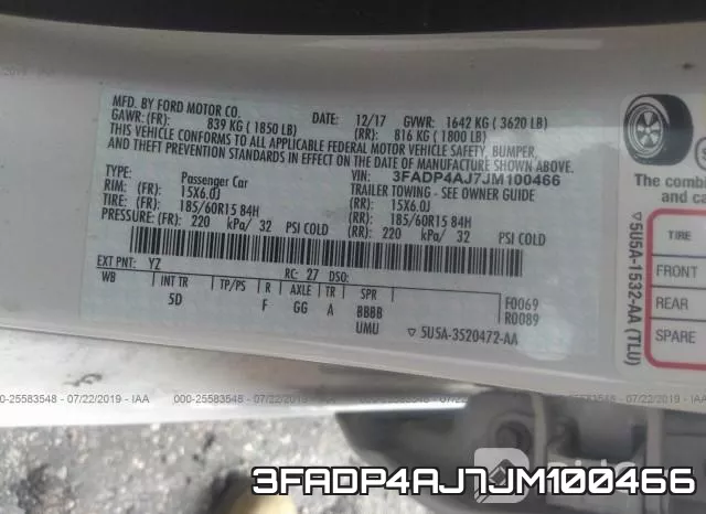 3FADP4AJ7JM100466 фото 10