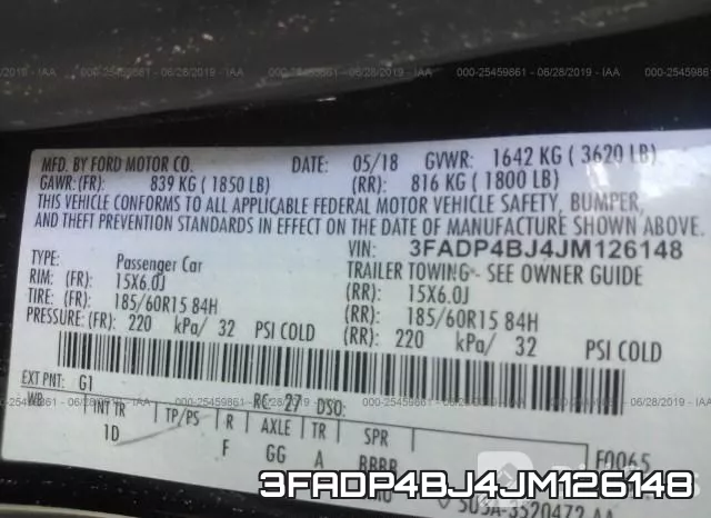 3FADP4BJ4JM126148 фото 10