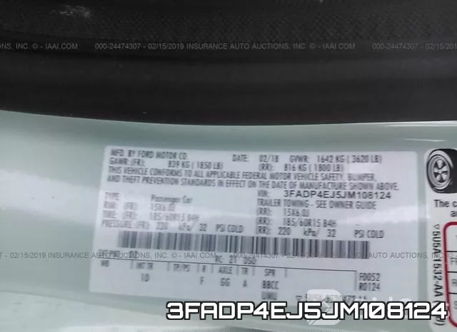 3FADP4EJ5JM108124 фото 10