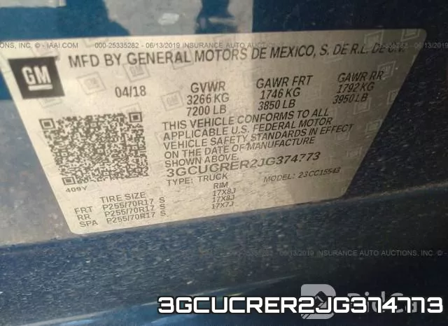 3GCUCRER2JG374773 фото 10