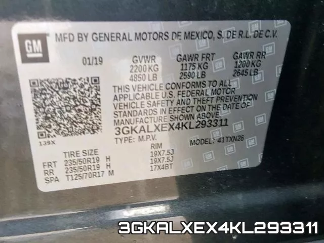 3GKALXEX4KL293311 фото 2