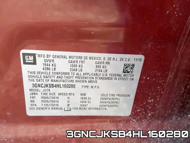 3GNCJKSB4HL160280 фото 2
