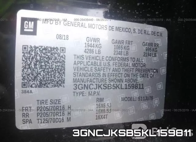 3GNCJKSB5KL159811 фото 10
