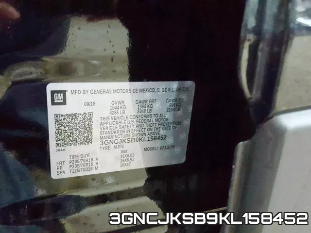 3GNCJKSB9KL158452 фото 2