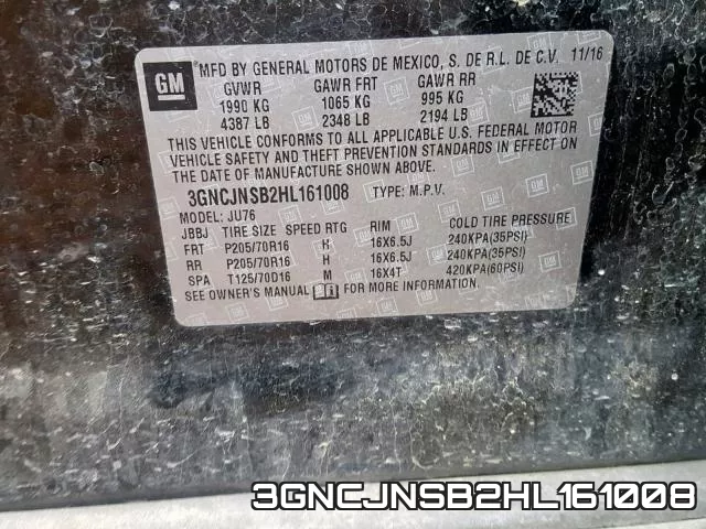 3GNCJNSB2HL161008 фото 2