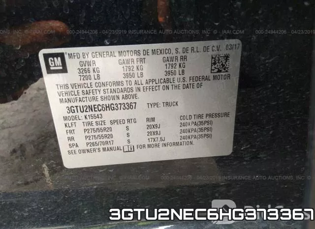 3GTU2NEC6HG373367 фото 10