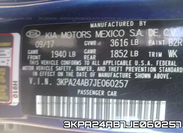 3KPA24AB7JE060257 фото 10