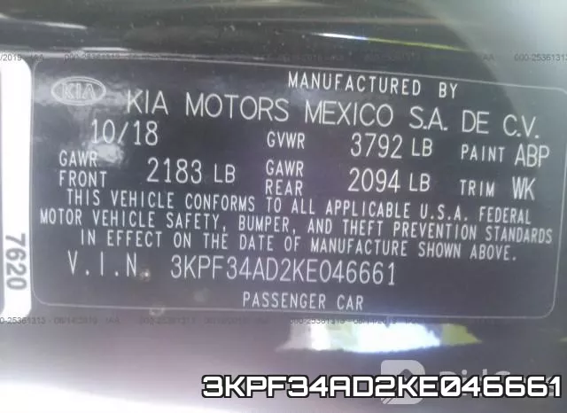 3KPF34AD2KE046661 фото 10