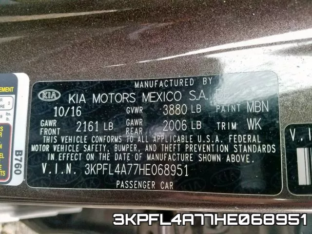 3KPFL4A77HE068951 фото 2