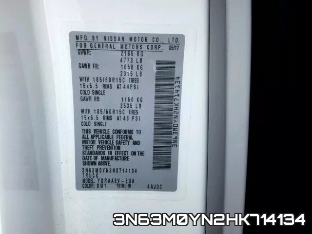 3N63M0YN2HK714134 фото 2