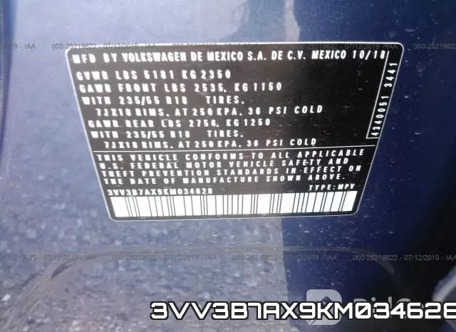 3VV3B7AX9KM034628 фото 10