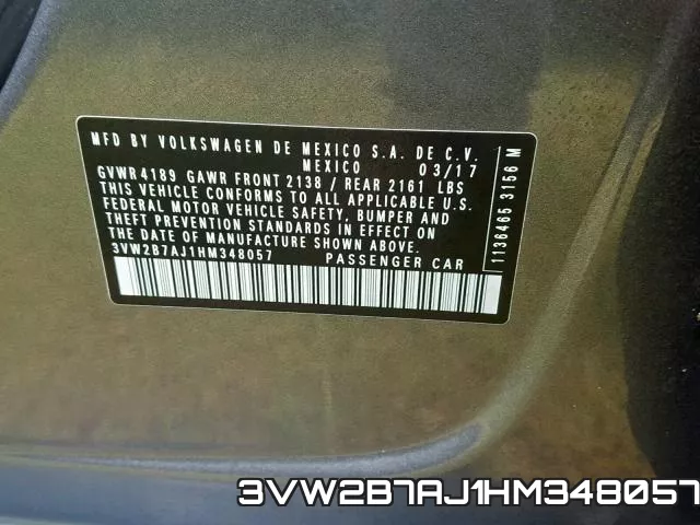 3VW2B7AJ1HM348057 фото 2