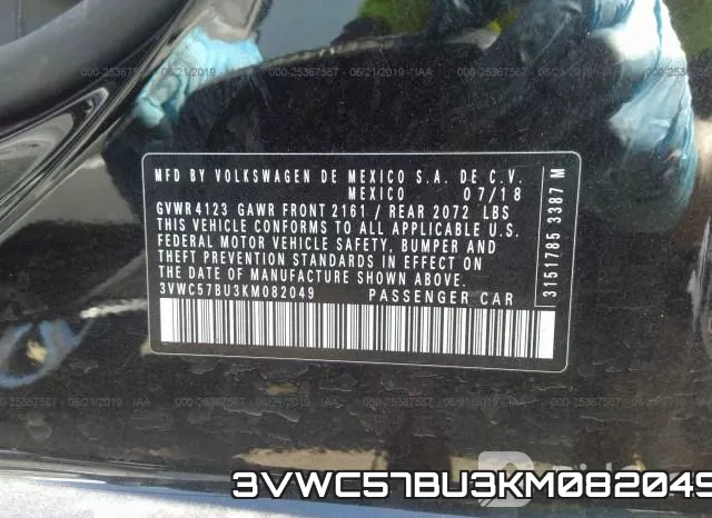 3VWC57BU3KM082049 фото 10