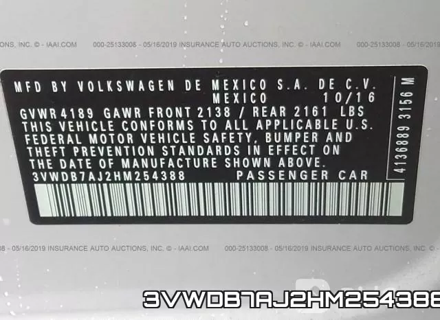 3VWDB7AJ2HM254388 фото 10