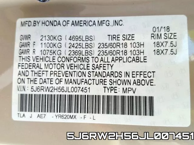 5J6RW2H56JL007451 фото 2