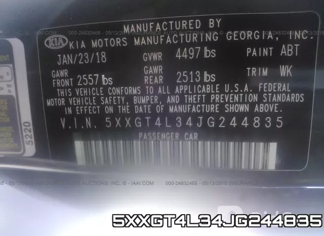 5XXGT4L34JG244835 фото 10