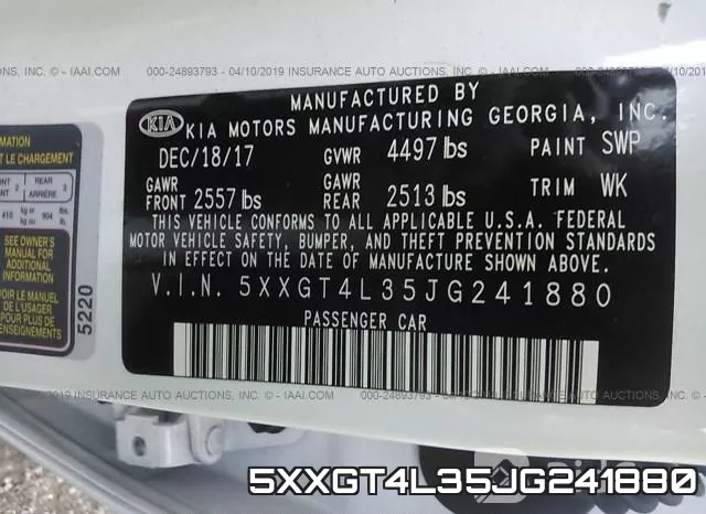 5XXGT4L35JG241880 фото 10