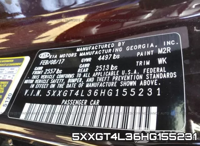 5XXGT4L36HG155231 фото 10