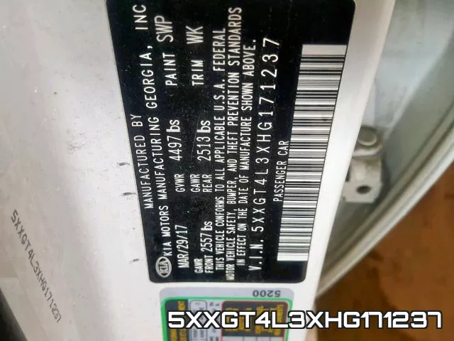 5XXGT4L3XHG171237 фото 2