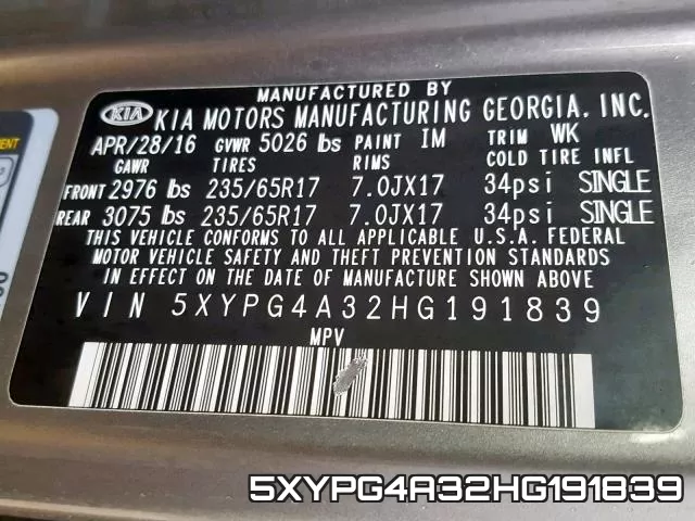 5XYPG4A32HG191839 фото 2