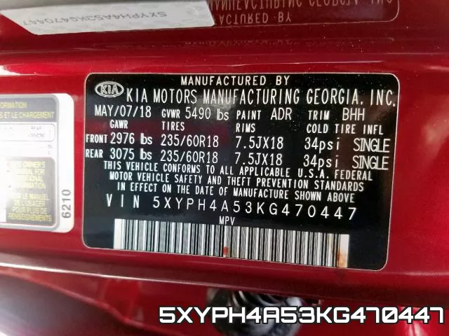 5XYPH4A53KG470447 фото 2