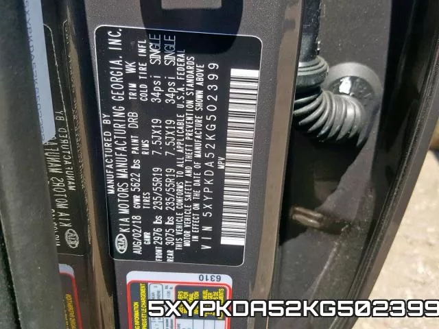 5XYPKDA52KG502399 фото 2