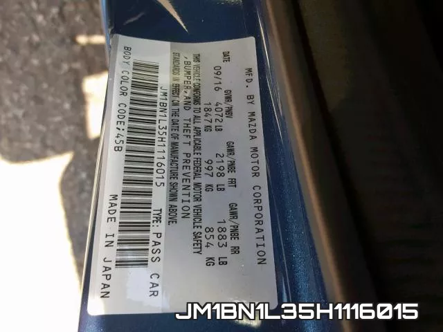 JM1BN1L35H1116015 фото 2