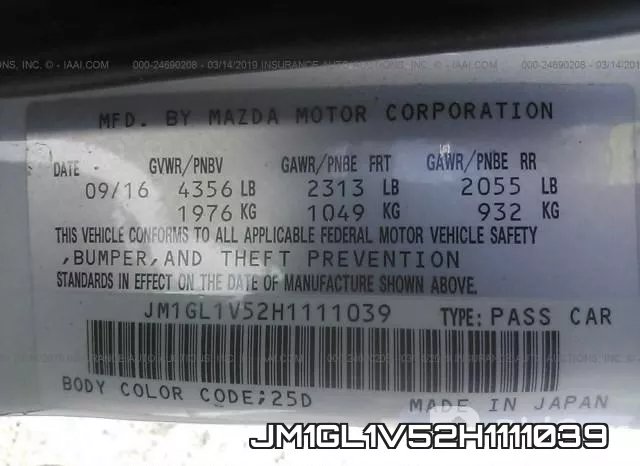 JM1GL1V52H1111039 фото 10