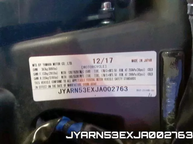 JYARN53EXJA002763 фото 2