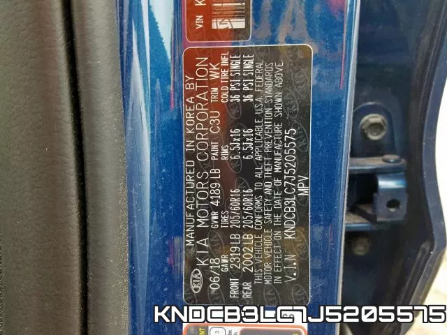 KNDCB3LC7J5205575 фото 2