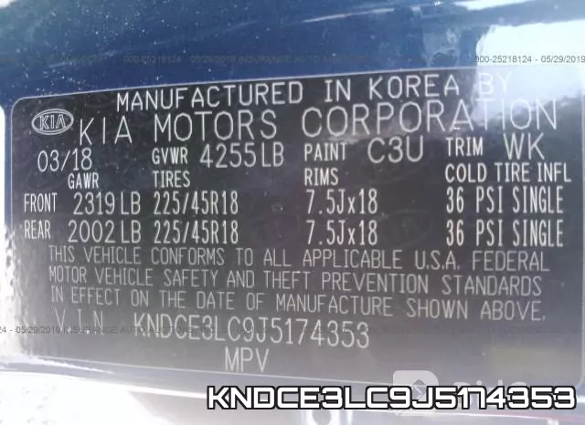 KNDCE3LC9J5174353 фото 10