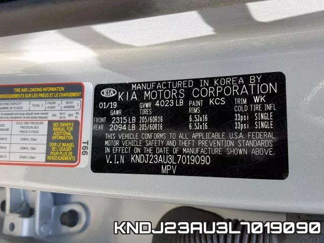 KNDJ23AU3L7019090 фото 2