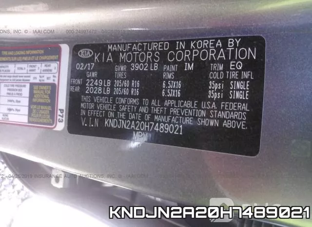 KNDJN2A20H7489021 фото 10