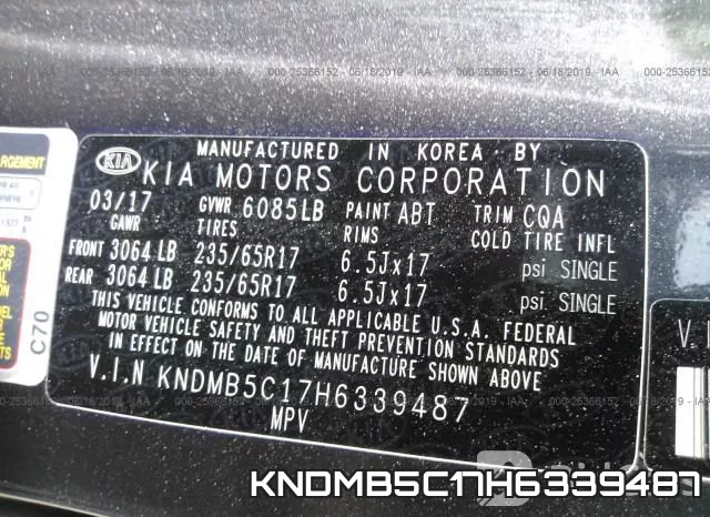 KNDMB5C17H6339487 фото 10