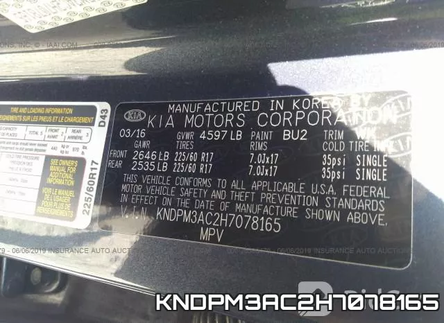 KNDPM3AC2H7078165 фото 10