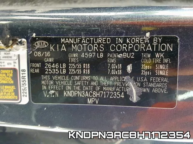 KNDPN3AC8H7172354 фото 2