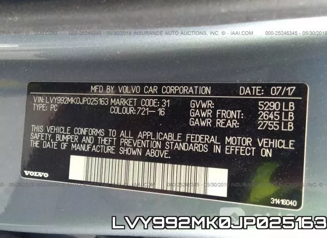 LVY992MK0JP025163 фото 10