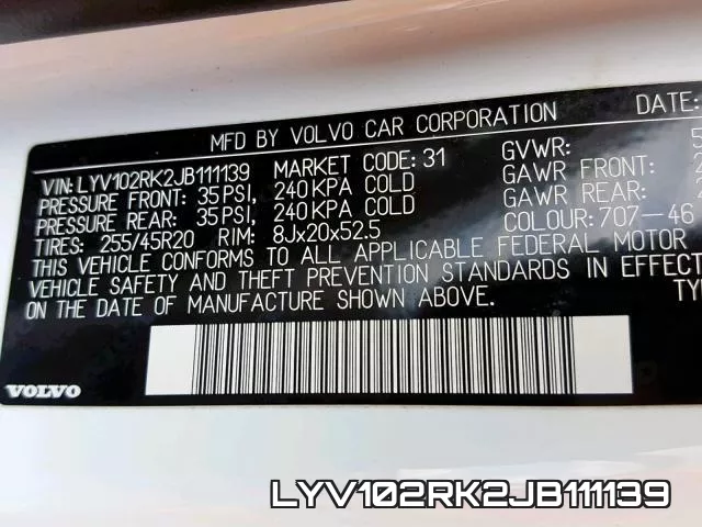LYV102RK2JB111139 фото 2