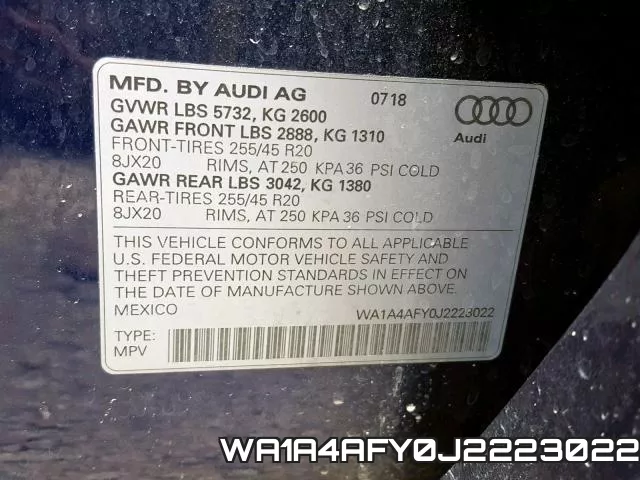 WA1A4AFY0J2223022 фото 2